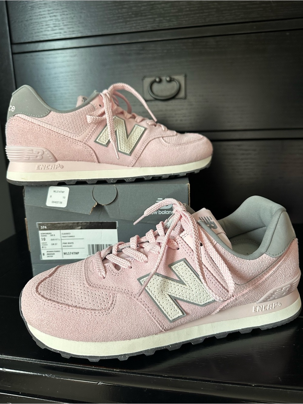 New Balance Women's Pink Suede & Mesh Sneakers. Original box included. Worn once